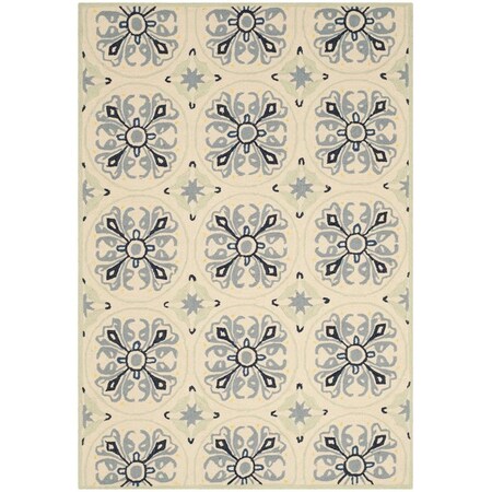 Safavieh Four Seasons Hand Hooked Accent Rug, Ivory & Blue - 2 ft.-3 in. x 3 ft.-9 in. FRS392A-2339